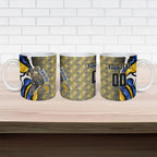 Personalised West Coast Eagles Ceramic Mug Trippy Psychedelic Abstract Art Mascot Football Fans