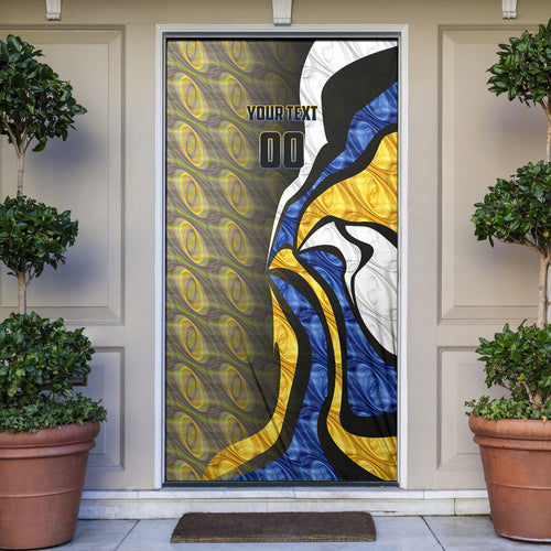 Personalised West Coast Eagles Door Cover Trippy Psychedelic Abstract Art Mascot Football Fans
