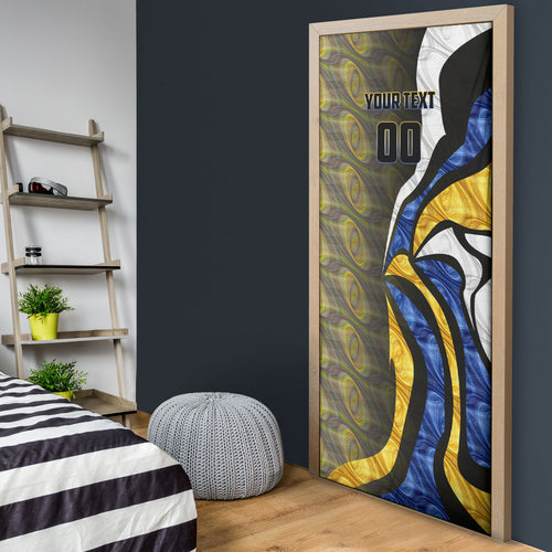 Personalised West Coast Eagles Door Cover Trippy Psychedelic Abstract Art Mascot Football Fans