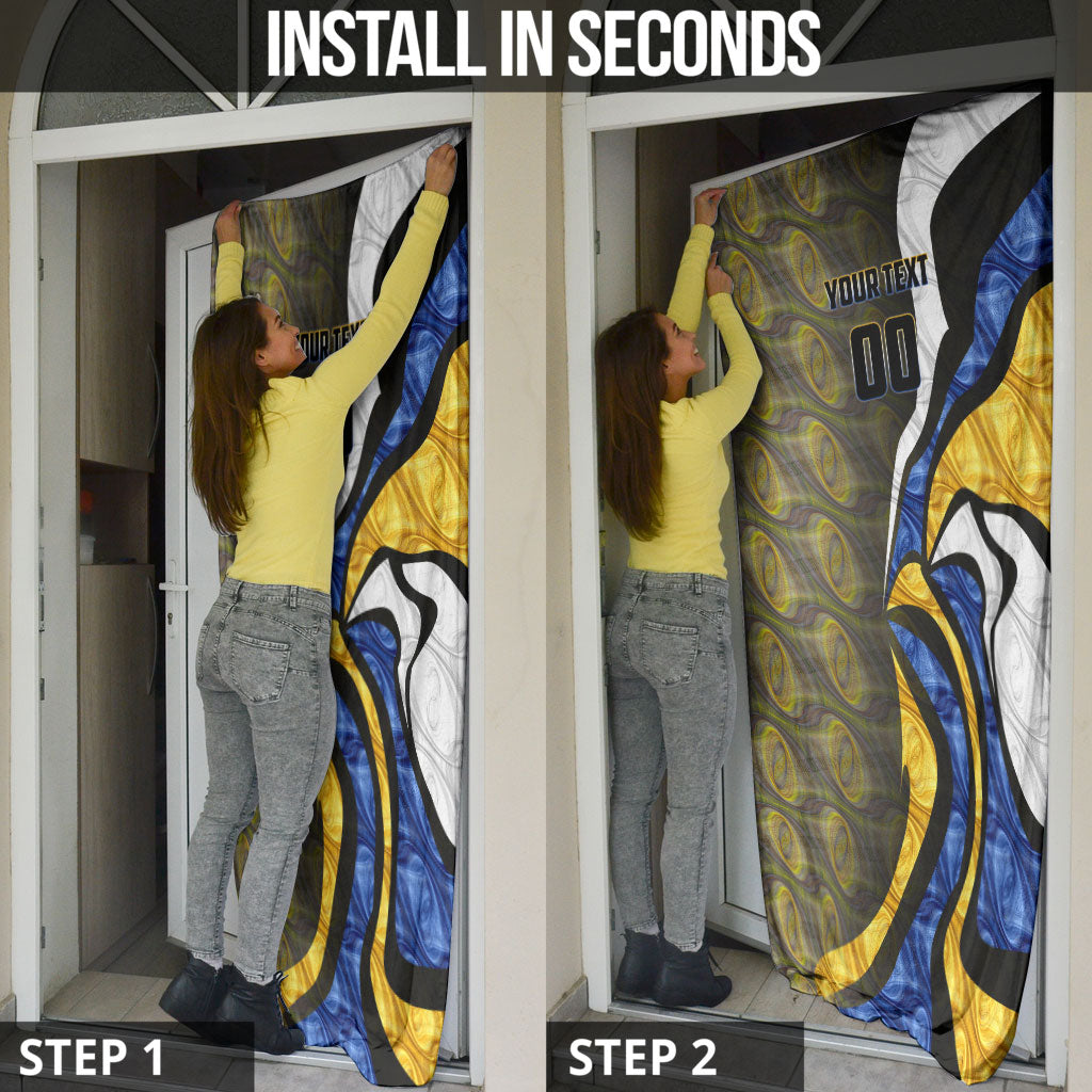 Personalised West Coast Eagles Door Cover Trippy Psychedelic Abstract Art Mascot Football Fans