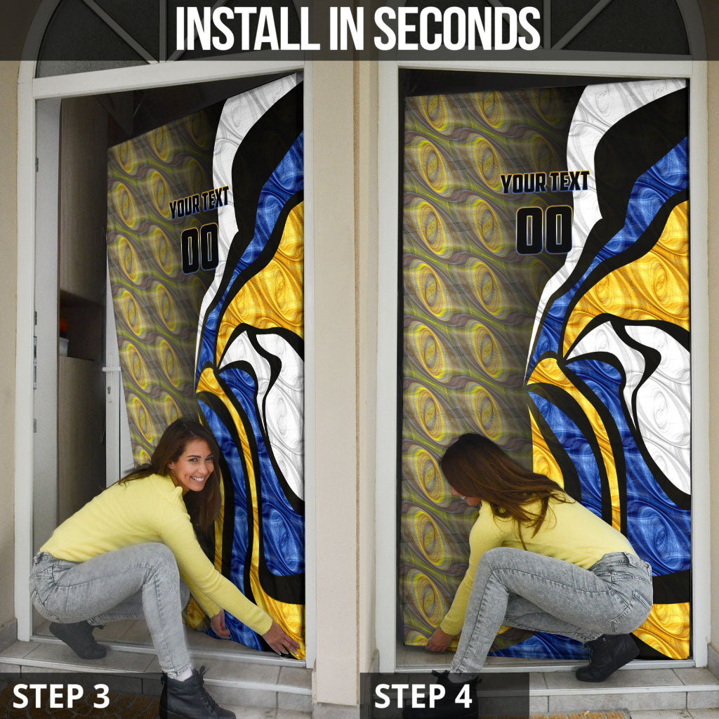 Personalised West Coast Eagles Door Cover Trippy Psychedelic Abstract Art Mascot Football Fans