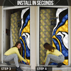 Personalised West Coast Eagles Door Cover Trippy Psychedelic Abstract Art Mascot Football Fans