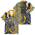 Personalised West Coast Eagles Family Matching Long Sleeve Bodycon Dress and Hawaiian Shirt Trippy Psychedelic Abstract Art Mascot Football Fans