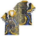 Personalised West Coast Eagles Family Matching Tank Maxi Dress and Hawaiian Shirt Trippy Psychedelic Abstract Art Mascot Football Fans