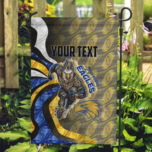 Personalised West Coast Eagles Garden Flag Trippy Psychedelic Abstract Art Mascot Football Fans