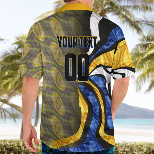 Personalised West Coast Eagles Hawaiian Shirt Trippy Psychedelic Abstract Art Mascot Football Fans