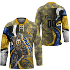 Personalised West Coast Eagles Hockey Jersey Trippy Psychedelic Abstract Art Mascot Football Fans
