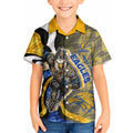 Personalised West Coast Eagles Kid Hawaiian Shirt Trippy Psychedelic Abstract Art Mascot Football Fans