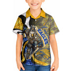 Personalised West Coast Eagles Kid Hawaiian Shirt Trippy Psychedelic Abstract Art Mascot Football Fans