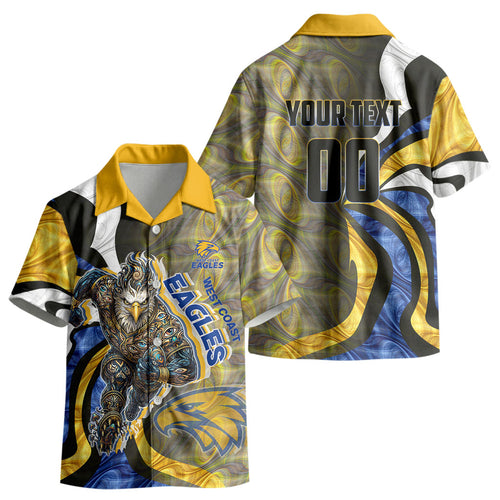 Personalised West Coast Eagles Kid Hawaiian Shirt Trippy Psychedelic Abstract Art Mascot Football Fans