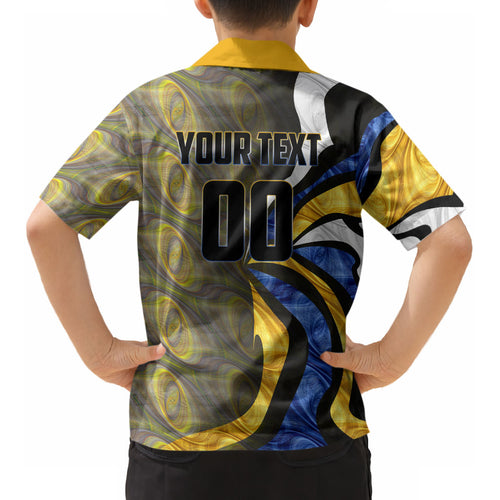 Personalised West Coast Eagles Kid Hawaiian Shirt Trippy Psychedelic Abstract Art Mascot Football Fans