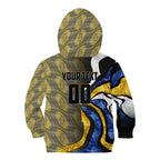 Personalised West Coast Eagles Kid Hoodie Trippy Psychedelic Abstract Art Mascot Football Fans