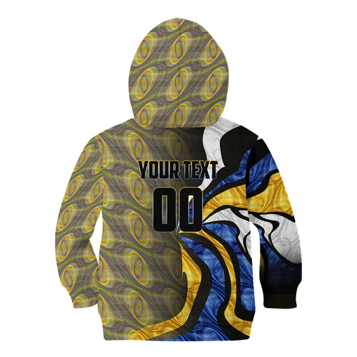 Personalised West Coast Eagles Kid Hoodie Trippy Psychedelic Abstract Art Mascot Football Fans