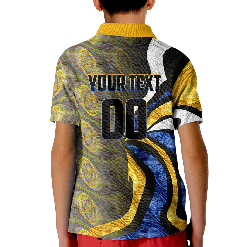 Personalised West Coast Eagles Kid Polo Shirt Trippy Psychedelic Abstract Art Mascot Football Fans