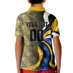 Personalised West Coast Eagles Kid Polo Shirt Trippy Psychedelic Abstract Art Mascot Football Fans