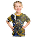 Personalised West Coast Eagles Kid T Shirt Trippy Psychedelic Abstract Art Mascot Football Fans