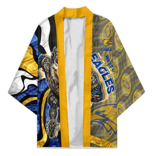 Personalised West Coast Eagles Kimono Trippy Psychedelic Abstract Art Mascot Football Fans