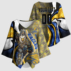 Personalised West Coast Eagles Kimono Sleeve Blouse Trippy Psychedelic Abstract Art Mascot Football Fans