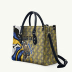 Personalised West Coast Eagles Leather Bag Trippy Psychedelic Abstract Art Mascot Football Fans