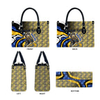 Personalised West Coast Eagles Leather Bag Trippy Psychedelic Abstract Art Mascot Football Fans