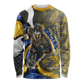 Personalised West Coast Eagles Long Sleeve Shirt Trippy Psychedelic Abstract Art Mascot Football Fans