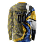 Personalised West Coast Eagles Long Sleeve Shirt Trippy Psychedelic Abstract Art Mascot Football Fans