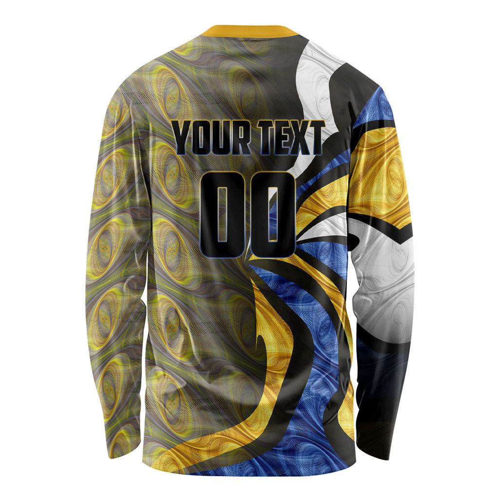 Personalised West Coast Eagles Long Sleeve Shirt Trippy Psychedelic Abstract Art Mascot Football Fans