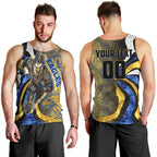 Personalised West Coast Eagles Men Tank Top Trippy Psychedelic Abstract Art Mascot Football Fans