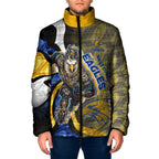 Personalised West Coast Eagles Padded Jacket Trippy Psychedelic Abstract Art Mascot Football Fans