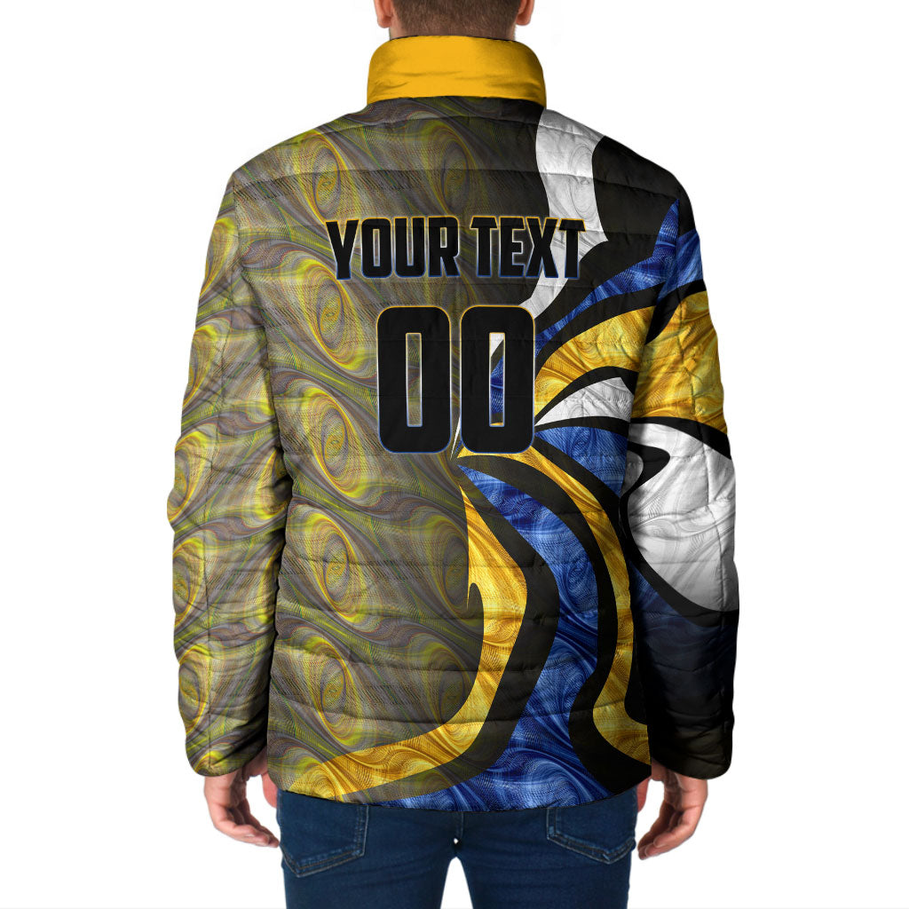 Personalised West Coast Eagles Padded Jacket Trippy Psychedelic Abstract Art Mascot Football Fans