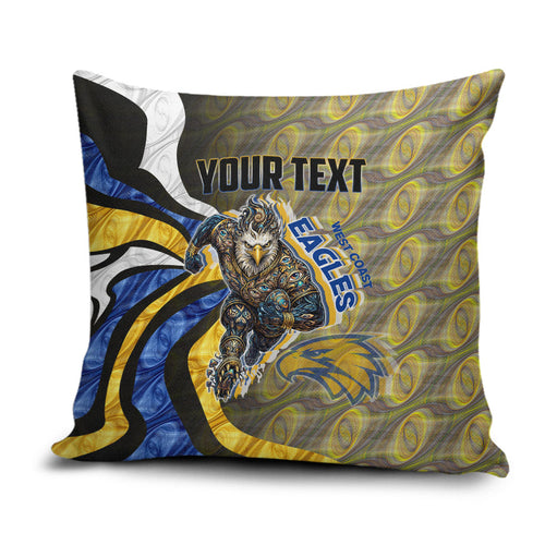 Personalised West Coast Eagles Pillow Cover Trippy Psychedelic Abstract Art Mascot Football Fans