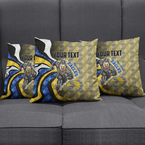 Personalised West Coast Eagles Pillow Cover Trippy Psychedelic Abstract Art Mascot Football Fans