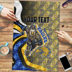 Personalised West Coast Eagles Puzzle Trippy Psychedelic Abstract Art Mascot Football Fans
