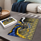 Personalised West Coast Eagles Puzzle Trippy Psychedelic Abstract Art Mascot Football Fans