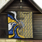 Personalised West Coast Eagles Quilt Trippy Psychedelic Abstract Art Mascot Football Fans
