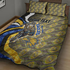 Personalised West Coast Eagles Quilt Bed Set Trippy Psychedelic Abstract Art Mascot Football Fans