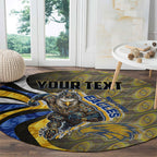 Personalised West Coast Eagles Round Carpet Trippy Psychedelic Abstract Art Mascot Football Fans