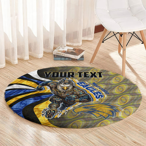 Personalised West Coast Eagles Round Carpet Trippy Psychedelic Abstract Art Mascot Football Fans