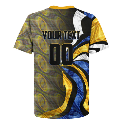 Personalised West Coast Eagles Rugby Jersey Trippy Psychedelic Abstract Art Mascot Football Fans