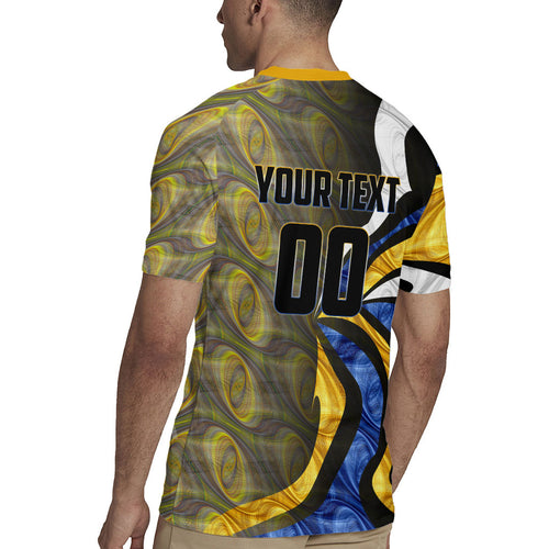 Personalised West Coast Eagles Rugby Jersey Trippy Psychedelic Abstract Art Mascot Football Fans