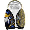 Personalised West Coast Eagles Sherpa Hoodie Trippy Psychedelic Abstract Art Mascot Football Fans