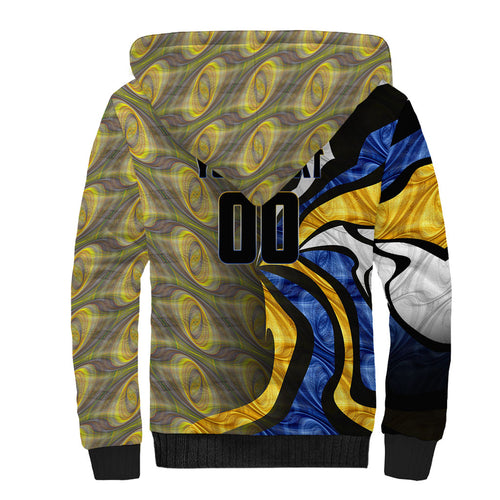 Personalised West Coast Eagles Sherpa Hoodie Trippy Psychedelic Abstract Art Mascot Football Fans