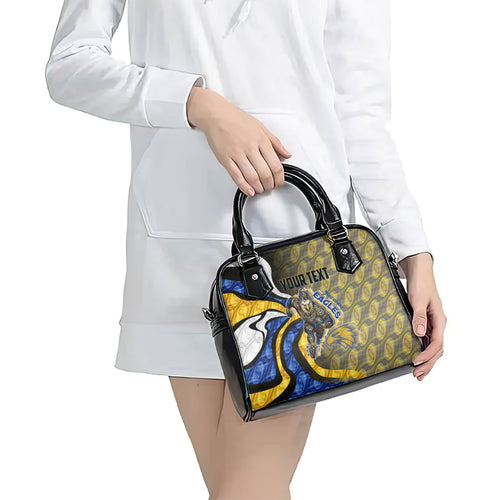 Personalised West Coast Eagles Shoulder Handbag Trippy Psychedelic Abstract Art Mascot Football Fans