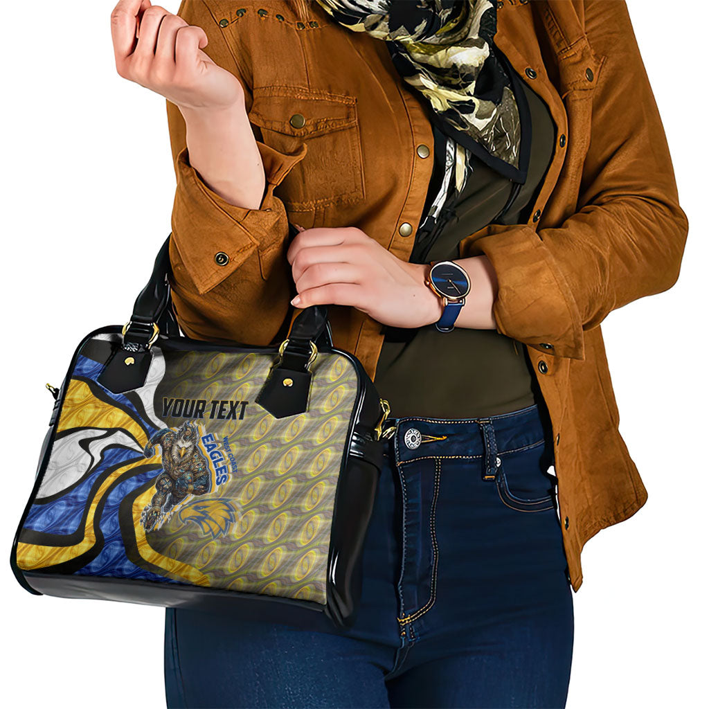 Personalised West Coast Eagles Shoulder Handbag Trippy Psychedelic Abstract Art Mascot Football Fans