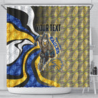 Personalised West Coast Eagles Shower Curtain Trippy Psychedelic Abstract Art Mascot Football Fans