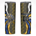 Personalised West Coast Eagles Skinny Tumbler Trippy Psychedelic Abstract Art Mascot Football Fans