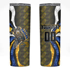 Personalised West Coast Eagles Skinny Tumbler Trippy Psychedelic Abstract Art Mascot Football Fans
