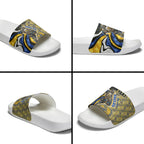 Personalised West Coast Eagles Slide Sandals Trippy Psychedelic Abstract Art Mascot Football Fans