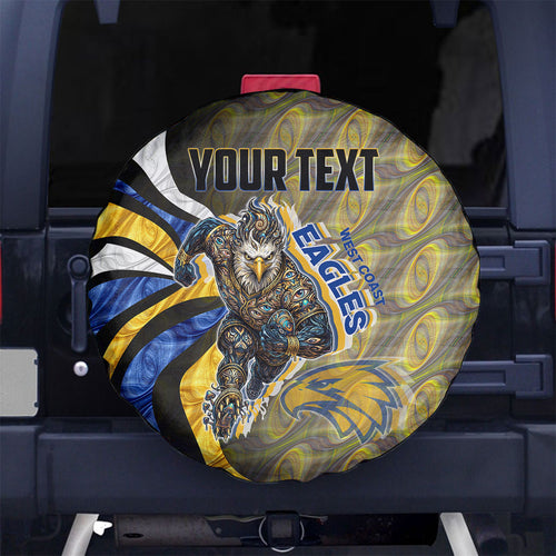 Personalised West Coast Eagles Spare Tire Cover Trippy Psychedelic Abstract Art Mascot Football Fans