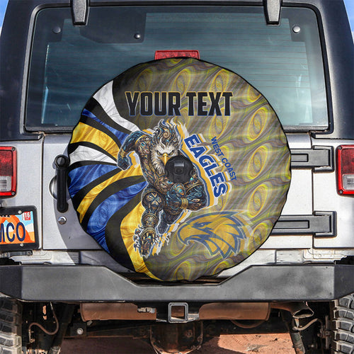 Personalised West Coast Eagles Spare Tire Cover Trippy Psychedelic Abstract Art Mascot Football Fans